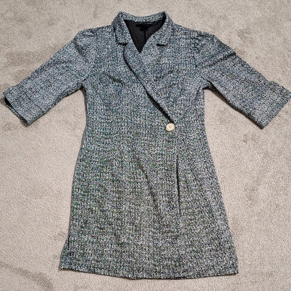 Women's Classic Gray Tweed Blazer